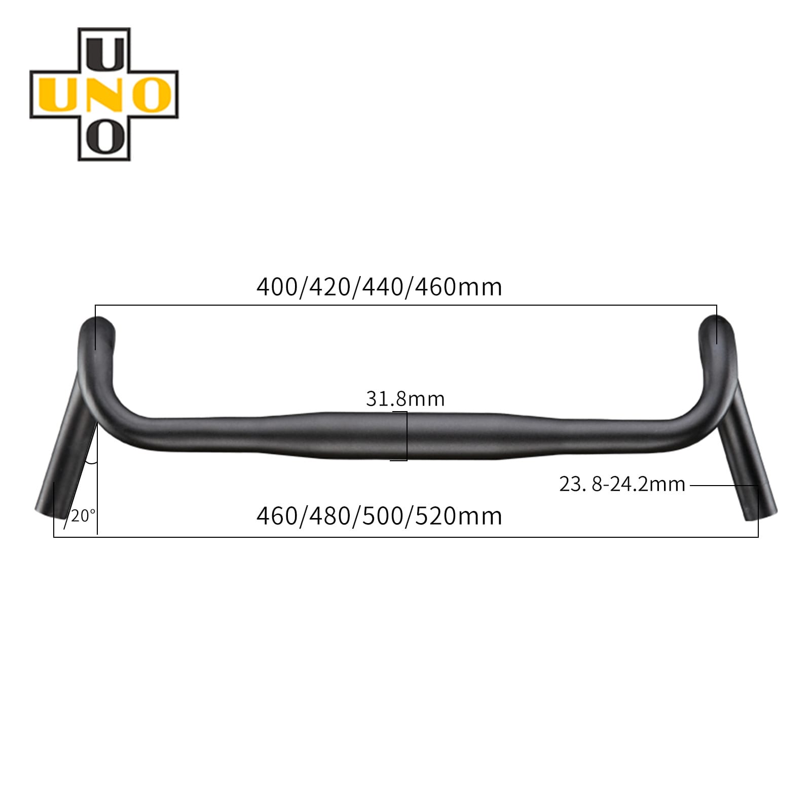 UNO FL12 Road Bike Flared Bend Handleb